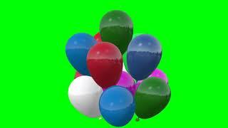 Футаж Воздушные шары хромакей. footage Balloons chromakey