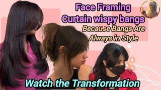 Transform your Look with Curtain wispy Bangs #curtainbangstutorial @DayToDayTales-u4c