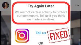 How to Fix Instagram Problem We Restrict Certain Activity to Protect Our Community (Android/iOS)