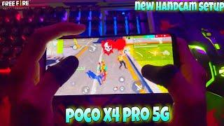 poco X4 pro 5g free fire gameplay my new handcam setup 