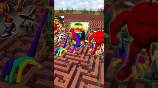 GUESS ALL SIZE RAINBOW Br Br PATAPIM UDINDINDINDUN FAMILY 2D vs 3D BRAINROT MEMES BIG MAZE Gmod