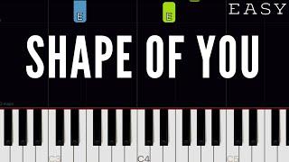 Ed Sheeran - Shape Of You | EASY Piano Tutorial