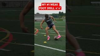 My FAVORITE weak foot drill  #football #soccer