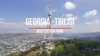 Georgia. Tbilisi. Mtatsminda Park. Drone flight.