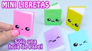 DIY MINI LIBRETAS CON SOLO UNA HOJA DE PAPEL