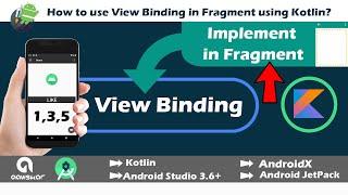 View Binding in Fragment using Kotlin - AndroidX | replace findviewbyid | Android Studio 3.6+ | 2020