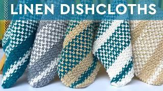 Knitted Linen Stitch Dishcloth  Free Printable Pattern