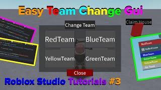 How to make a simple Team Change Gui in Roblox! (Working 2021) || Roblox Studio Tutorials #3