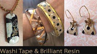 Resin + Washi Tape Jewelry Making Tutorial