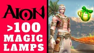 AION 7.5 EVENT - OPENING 100 MAGIC LAMPS TO GET THIS... (Aion MMORPG 2020 Mysterious Lamps)