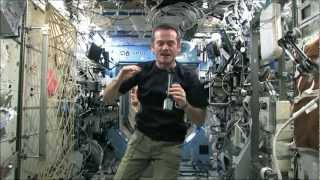 Chris Hadfield and some incredibly floating Canadian space food