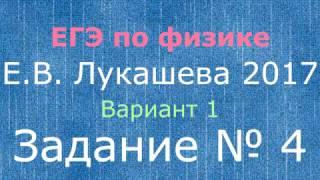 Разбор заданий ЕГЭ по физике 2017. 4 задание 1 вариант Лукашева 2017.