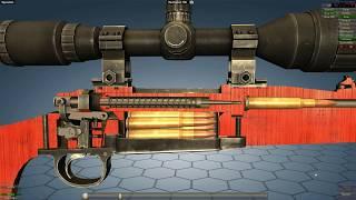 HOW BOLT ACTION RIFLE WORKS (REMINGTON 700 MECHANISM)