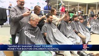 Gov. Baker, Matt Light shave heads for charity