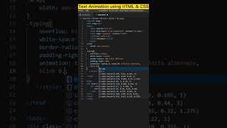 Text Animation in HTML and CSS || #shorts #youtubeshorts #animation