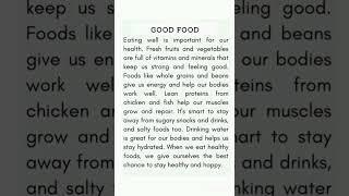 Paragraph : Good Food
