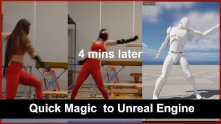 QuickMagic Mark less Mocap to  Unreal engine Featuring SofiaStunts