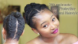 EASY 20 MINUTE PROTECTIVE HAIRSTYLE FOR NATURAL HAIR | Tsholo Phoka