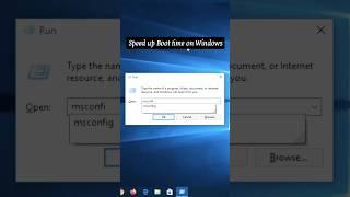 how to speed up boot time in windows 10 || Speed up Boot time on Windows #shorts #ytshorts  #2023