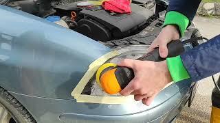 Polishing headlights