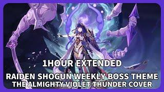 [1Hour]Raiden shogun Boss Theme Metal Remix 'The Almighty Violet Thunder' Genshin Impact 原神 원신 OST