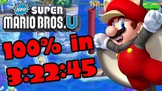 New Super Mario Bros. U 100% World Record Speedrun in 3:22:45