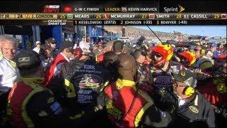 Clint Bowyer And Jeff Gordon Fight! Crew Fight in Garage! FULL