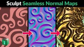 Blender Secrets - (Updated) Sculpt Seamless Tiling Details for Normal or Displacement Maps