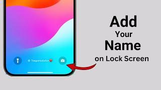 Add your Name on your iPhone Lock Screen! Quick tutorial