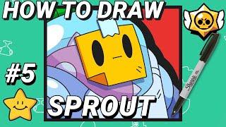 HOW TO DRAW SPROUT ICON FROM BRAWL STARS