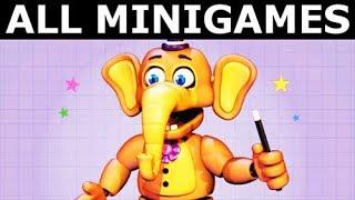 FNAF 6 - All Pizzeria Minigames (Freddy Fazbear's Pizzeria Simulator) (No Commentary Gameplay)