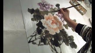 Purple Peony Art Painting - Traditional Chinese Painting