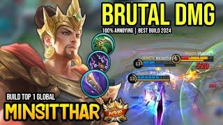 MINSITTHAR BEST BUILD 2024 | BUILD TOP GLOBAL MINSITTHAR GAMEPLAY | MOBILE LEGENDS