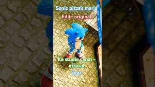 Sonic pizza's mario edit- original ka studio canal- official sega official #sonic #mario #memes