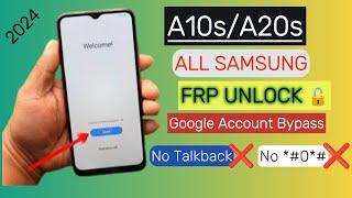 All Samsung a10s/a20s   FRP Bypass || Remove Google Account ||  New Security   NO Talk-Back 