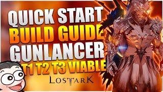 Lost Ark Gunlancer Build Guide | Blue Gunlancer Red Gunlancer | T1 T2 and Early T3 Builds