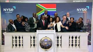 His Excellency Cyril Ramaphosa, President of the Republic of South Africa, Rings The Closing Bell®