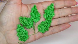 How to crochet leaf (easy)/Cum crosetam frunza (usor)