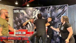 55yr Old Arm Wrestling Ref Attack by Angry Armwrestler