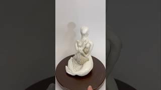 점토 인어 조각상