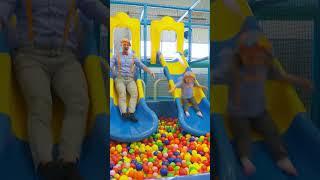 Blippi and Layla Go Down the Slide! #Shorts