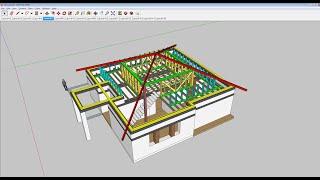 проект крыши SkethcUp