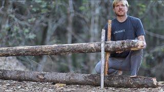 Survival Trap- Figure Four Deadfall Setup--with extra tips