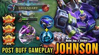 MVP TANK!! Johnson Post Buff Gameplay - Build Top 1 Global Johnson ~ MLBB