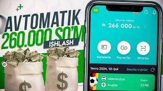 Avtomatik robot orqali internetda oson 260.000 so'm ishlash 2024 | Telefonda oson pul ishlash 2024