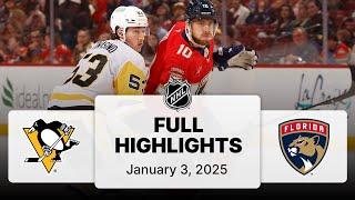 NHL Highlights | Penguins vs. Panthers | January 03, 2025