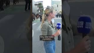 Australian reporter shot with rubber bullet at LA protest against immigration raids