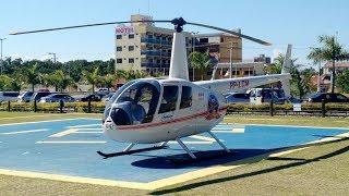 Robinson R44 (PP-LCM) engine startup and Takeoff