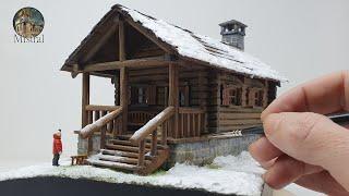 Log House DIORAMA 1/48 scale - TUTORIAL