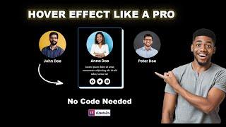 Creative Team Member Card With Hover Effect like Pro | No Code | Elementor tips & Tricks